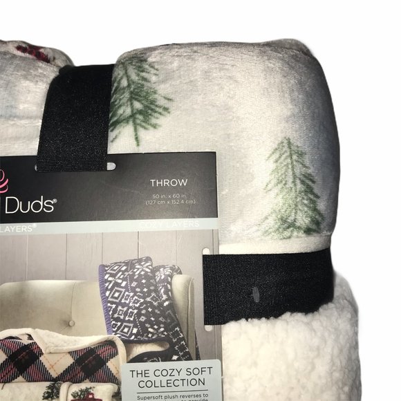 Cuddl Duds Bedding Nwt Cuddl Duds Reversible Snowman Throw 5x60